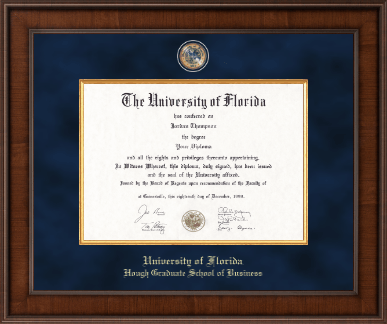 University of Florida diploma frame - Presidential Masterpiece Diploma Frame in Madison