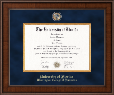 University of Florida diploma frame - Presidential Masterpiece Diploma Frame in Madison