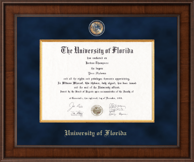 University of Florida diploma frame - Presidential Masterpiece Diploma Frame in Madison