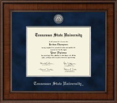 Tennessee State University diploma frame - Presidential Silver Engraved Diploma Frame in Madison