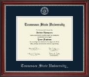 Tennessee State University Silver Embossed Diploma Frame in Kensington Silver