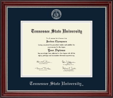 Tennessee State University diploma frame - Silver Embossed Diploma Frame in Kensington Silver