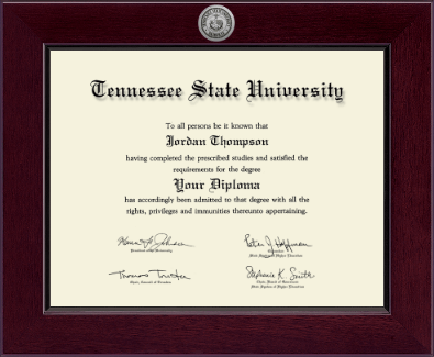 Tennessee State University diploma frame - Century Silver Engraved Diploma Frame in Cordova