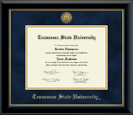 Tennessee State University diploma frame - Gold Engraved Medallion Diploma Frame in Onyx Gold