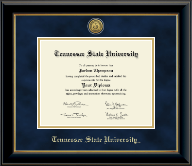 Tennessee State University diploma frame - Gold Engraved Medallion Diploma Frame in Onyx Gold