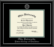 Ohio University diploma frame - Silver Embossed Diploma Frame in Onyx Silver