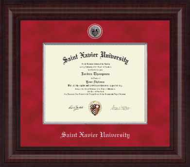 Saint Xavier University diploma frame - Presidential Silver Engraved Diploma Frame in Premier
