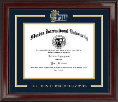 Florida International University diploma frame - Spirit Panther Medallion Diploma Frame in Encore