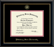 Pittsburg State University diploma frame - Gold Embossed Diploma Frame in Onyx Gold
