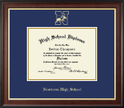Newtown High School in Connecticut diploma frame - Gold Embossed Diploma Frame in Studio Gold