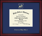 Newtown High School in Connecticut Gold Embossed Diploma Frame in Academy