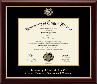 University of Central Florida diploma frame - Masterpiece Medallion Diploma Frame in Gallery