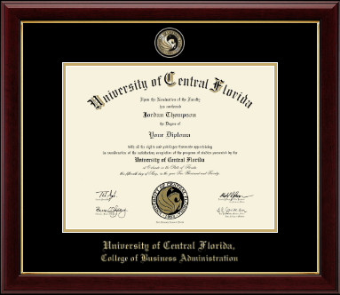 University of Central Florida diploma frame - Masterpiece Medallion Diploma Frame in Gallery