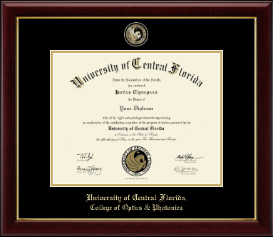 University of Central Florida diploma frame - Masterpiece Medallion Diploma Frame in Gallery