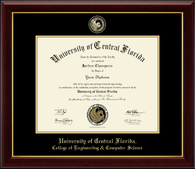 University of Central Florida diploma frame - Masterpiece Medallion Diploma Frame in Gallery