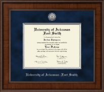 University of Arkansas - Fort Smith diploma frame - Presidential Silver Engraved Diploma Frame in Madison