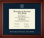 University of Arkansas - Fort Smith Silver Embossed Diploma Frame in Cambridge
