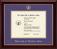 University of Northern Iowa Gold Embossed Diploma Frame in Gallery