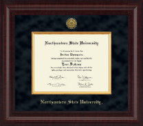Northeastern State University Presidential Gold Engraved Diploma Frame in Premier