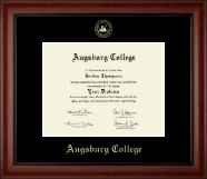 Augsburg College Gold Embossed Diploma Frame in Cambridge