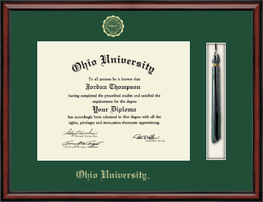 Ohio University diploma frame - Tassel & Cord Diploma Frame in Southport