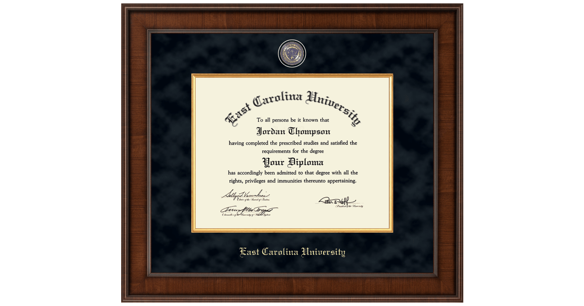 ECU East Carolina University Diploma Frames Church Hill Classics