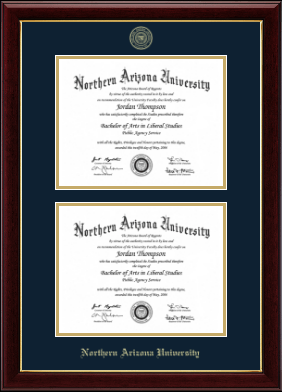 Northern Arizona University diploma frame - Double Document Diploma Frame in Gallery