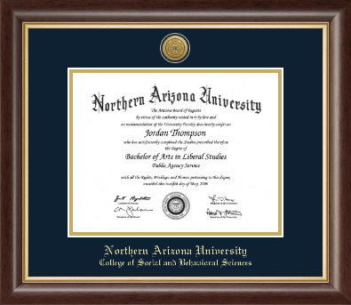 Northern Arizona University diploma frame - Gold Engraved Medallion Diploma Frame in Hampshire