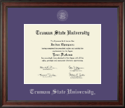 Truman State University Silver Embossed Diploma Frame in Studio