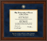 The University of Texas San Antonio diploma frame - Presidential Masterpiece Diploma Frame in Madison
