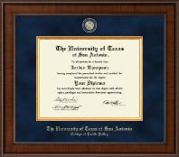 The University of Texas San Antonio diploma frame - Presidential Masterpiece Diploma Frame in Madison