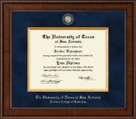 The University of Texas San Antonio diploma frame - Presidential Masterpiece Diploma Frame in Madison