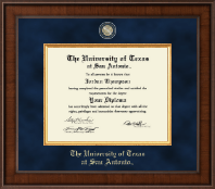 The University of Texas San Antonio Presidential Masterpiece Diploma Frame in Madison