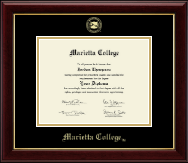 Marietta College Gold Embossed Diploma Frame in Gallery