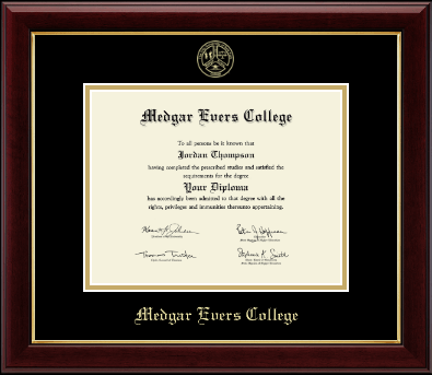 Medgar Evers College diploma frame - Gold Embossed Diploma Frame in Gallery