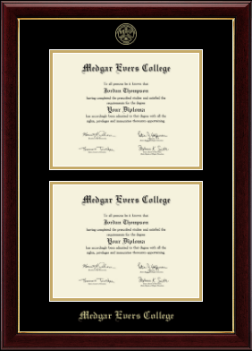 Medgar Evers College diploma frame - Double Document Diploma Frame in Gallery