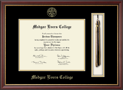 Medgar Evers College diploma frame - Tassel & Cord Diploma Frame in Newport