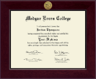 Medgar Evers College Century Gold Engraved Diploma Frame in Cordova