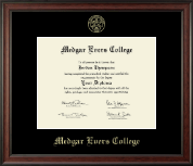 Medgar Evers College Gold Embossed Diploma Frame in Studio