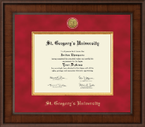 St. Gregory's University diploma frame - Presidential Gold Engraved Diploma Frame in Madison