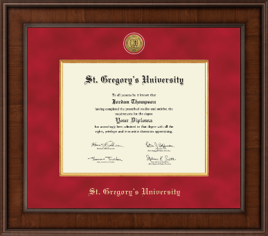 St. Gregory's University diploma frame - Presidential Gold Engraved Diploma Frame in Madison