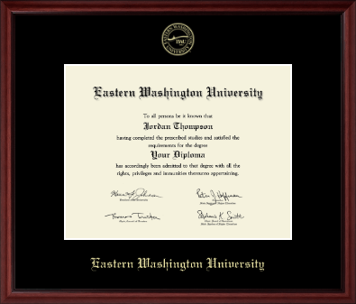 Eastern Washington University diploma frame - Gold Embossed Diploma Frame in Camby