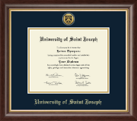 University of Saint Joseph in Connecticut Gold Engraved Medallion Diploma Frame in Hampshire