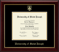 University of Saint Joseph in Connecticut diploma frame - Gold Embossed Diploma Frame in Gallery