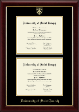 University of Saint Joseph in Connecticut diploma frame - Double Diploma Frame in Gallery