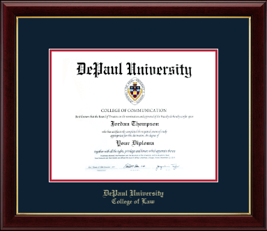 DePaul University diploma frame - Gold Embossed Diploma Frame in Gallery