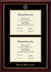 Victory University Double Document Diploma Frame in Gallery