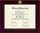 Victory University Century Gold Engraved Diploma Frame in Cordova