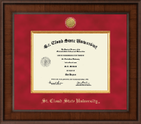 St. Cloud State University Presidential Gold Engraved Diploma Frame in Madison