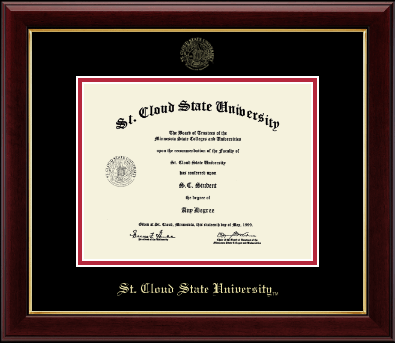 St. Cloud State University diploma frame - Gold Embossed Diploma Frame in Gallery